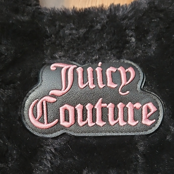 Juicy Couture Women's Black In The Mix Double Handle Faux Fur Crossbody - Picture 3 of 13